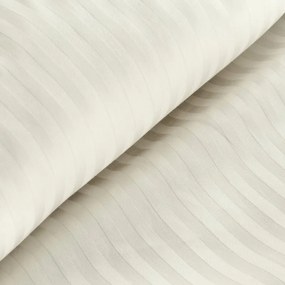 Dekorstudio Saténové posteľné obliečky VERA s jemnými prúžkami v krémovej farbe Rozmer posteľných obliečok: Šírka x Dĺžka: 140x200cm + 1ks 70x80 cm
