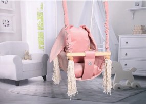 Hojdačka pre deti králik/ružová