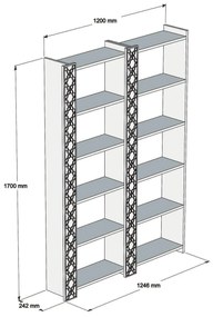 Regál Clementine 2 (orech + biela). Vlastná spoľahlivá doprava až k Vám domov. 1089534