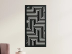 drevko Abstraktný obraz na stenu Moderna Rozmer obrazu: 44,5 x 22 cm, Farba dekorácie: Čierna