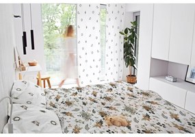 Biely záves z bavlneného saténu 110x250 cm Festive Car – Butter Kings