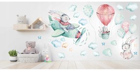 Vulpi Detské samolepky na stenu Baloons XL 150x75 cm