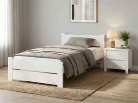 Posteľ IKAROS DOUBLE 80 x 200 cm, biela Rošt: Bez roštu, Matrac: Bez matraca