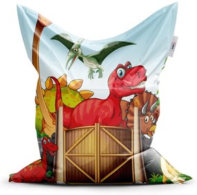 Sedací vak Classic dinosauri 4 - detský, farebná