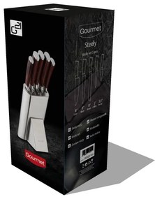 Sada nožov G21 Gourmet Steely 5 ks + nerez blok 60022164
