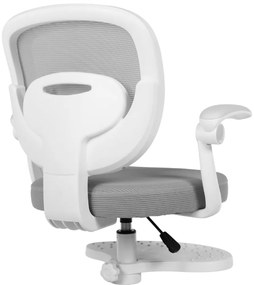 Detská otočná stolička Neoseat JUNI 008 s podnožou — látka, sivá