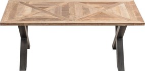 Stôl Moscal 200 x 100 x 78 black&amp;natural