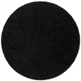Okrúhly koberec SOFFI shaggy 5cm čierna