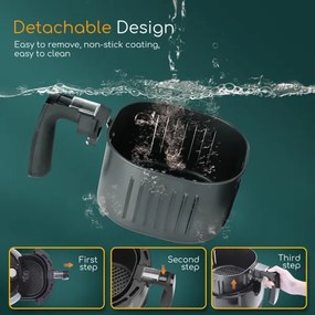 Aigostar - Teplovzdušná fritéza 1500W/230V 3,5l čierna