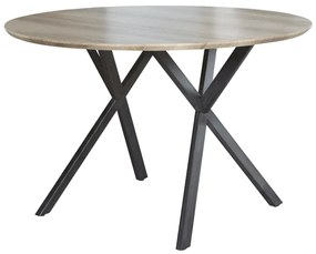 Kondela Jedálenský stôl, dub sivý/čierna, priemer 100 cm, AKTON