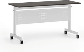 Mobilný stôl PRIMO MOBI, 140x60 cm, biela podnož, wenge