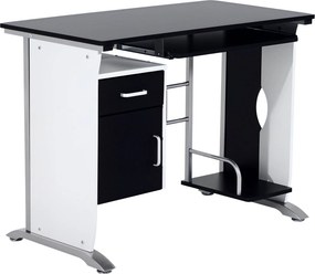 HOMCOM PC Počítačový Stôl Kancelársky Stôl 100x52x75cm Drevený Nábytok | Aosom