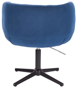 LuxuryForm DESIGN Kreslo MONTANA VELUR na čiernom kríži - modré