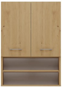 Dubová kúpeľňová skrinka s poličkami POLA II Dub artisan