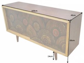 Komoda 39039 160cm Drevo Mango Retro  - Komfort-nábytok