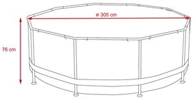 Bazén Planet Pool Frame 3,05 x 0,76 m Blue