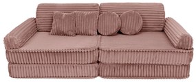 MeowBaby® Churros detská modulárna pohovka Premium, Ruby Chocolate Pink