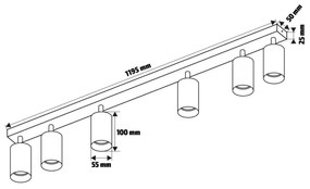 Brilagi - LED stmievateľné bodové svietidlo SELE 6xGU10/6,5W/230V biela
