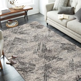 Originálny vzorovaný koberec do obývačky béžovej farby Šírka: 240 cm | Dĺžka: 330 cm