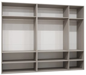 Šatníková skriňa 250 cm Parna 2 (kašmír + zlatá). Akcia -20%. Vlastná spoľahlivá doprava až k Vám domov. 1125953