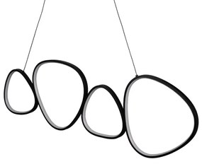 LED závesný luster na lane PETRA LED/48W/230V 4000K čierny