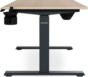Elektrický stôl s reguláciou výšky ergonomický antracitový/dub sonoma,1400x700 mm: ARIA