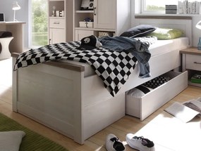 Postel Luca 90x200 cm, bielená pínia