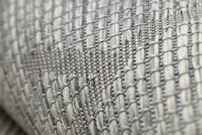 Šnúrkový koberec SIZAL PATIO 3077 Romby, plocho tkaný, béžovo - sivý