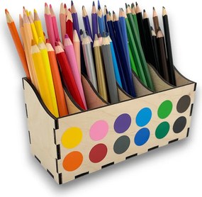 usporadejto.cz Pastelkovník L VASKY, 20 x 8 x 10 cm, s označením farieb