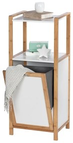 Bambusový kúpeľňový regál v bielo-prírodnej farbe 40x95 cm Finja – Wenko