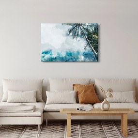 Obraz palmy nad morom (90x60 cm)