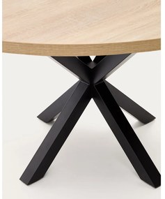 Okrúhly jedálenský stôl v čierno-prírodnej farbe ø 120 cm Argo – Kave Home