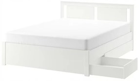 IKEA SONGESAND Rám postele s 2 úložnými boxmi biely 160x200 cm manželská