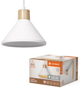 Ledvance - Luster na lanku DECOR PLASTER 1xE27/25W/230V pr. 22 cm sadra biela