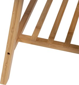 Noela Bambusová lavica s látkovým poťahom BENCA šedá