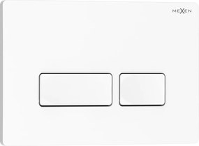 Mexen Tex 04 splachovací tlačidlo, biely lesklý - 6104-01