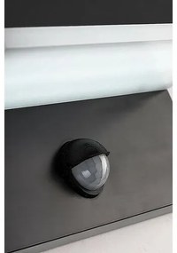 Rabalux 77115 vonkajšie nástenné LED svietidlo Zaragoza, so senzorom, 9W, IP54, čierna