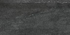 Schodovka Rako Quarzit čierna 30x60 cm mat DCPSE739.1