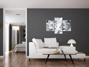 Obraz - Kreslené levie hlavy (90x60 cm)