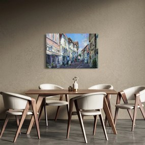 Obraz - Ulička starého mesta, akrylová maľba (90x60 cm)