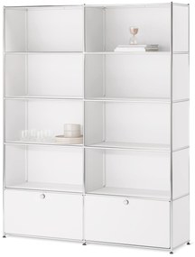 Regál »CN3« s 2 výklopnými dvierkami, biely