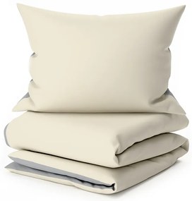 Bavlnené obliečky MONOCHROMATIC krémovo-sivé Rozmer obliečky: 70 x 90 cm | 140 x 200 cm