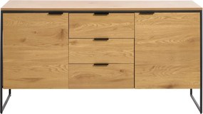 Komoda v dekore duba v prírodnej farbe 155x81x45 cm Cesura – Unique Furniture