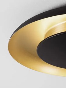 LED stmievateľné čierno-zlaté dizajnové stropné svietidlo Epos 60