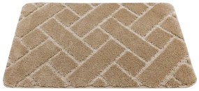Kúpeľňový koberček Lotus béžový, tehla