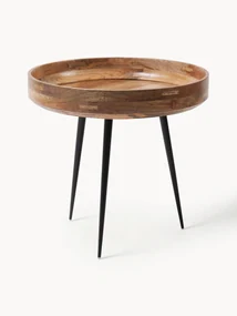 Okrúhly odkladací stolík z mangového dreva Bowl