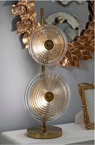 Stolová lampa v zlatej farbe so skleneným tienidlom (výška 63 cm) Venice – Mauro Ferretti