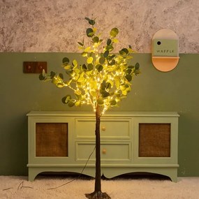 Aigostar - LED solárna dekorácia 150xLED/3,2m IP65 teplá biela eukalyptus