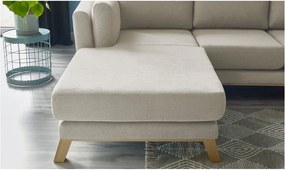 Béžová rohová pohovka Bobochic Paris Seattle, ľavý roh