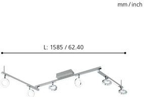 Eglo 96183 - Bodové svietidlo CARDILLIO 1 6xLED/3,2W + 3xLED/3,3/230V